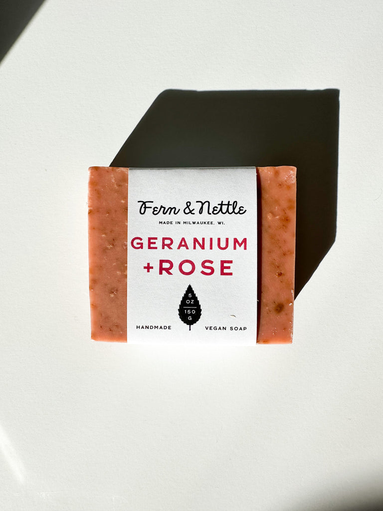 Geranium+Rose Vegan Cold-Process Soap
