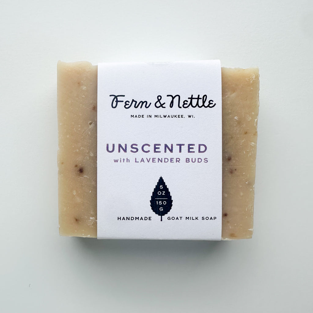 Unscented Goat Milk Soap with Lavender Buds