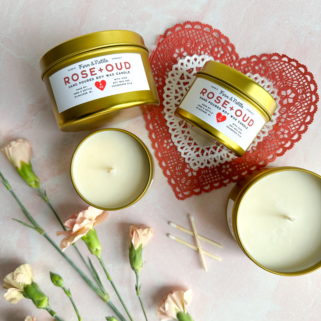 Rose+Oud Soy Wax Candle