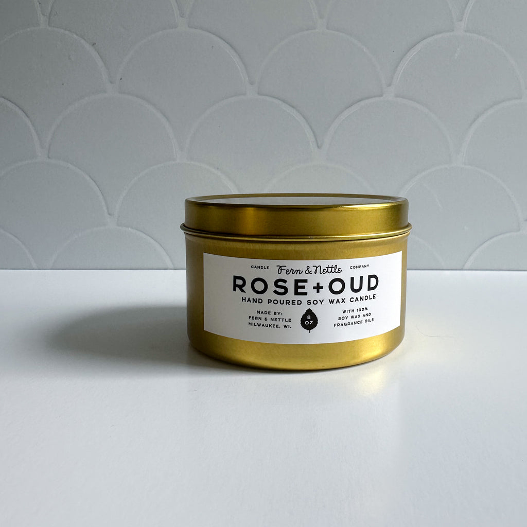 Rose+Oud Soy Wax Candle