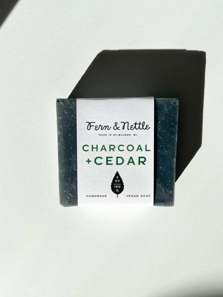 Charcoal + Cedar Handmade Vegan Soap
