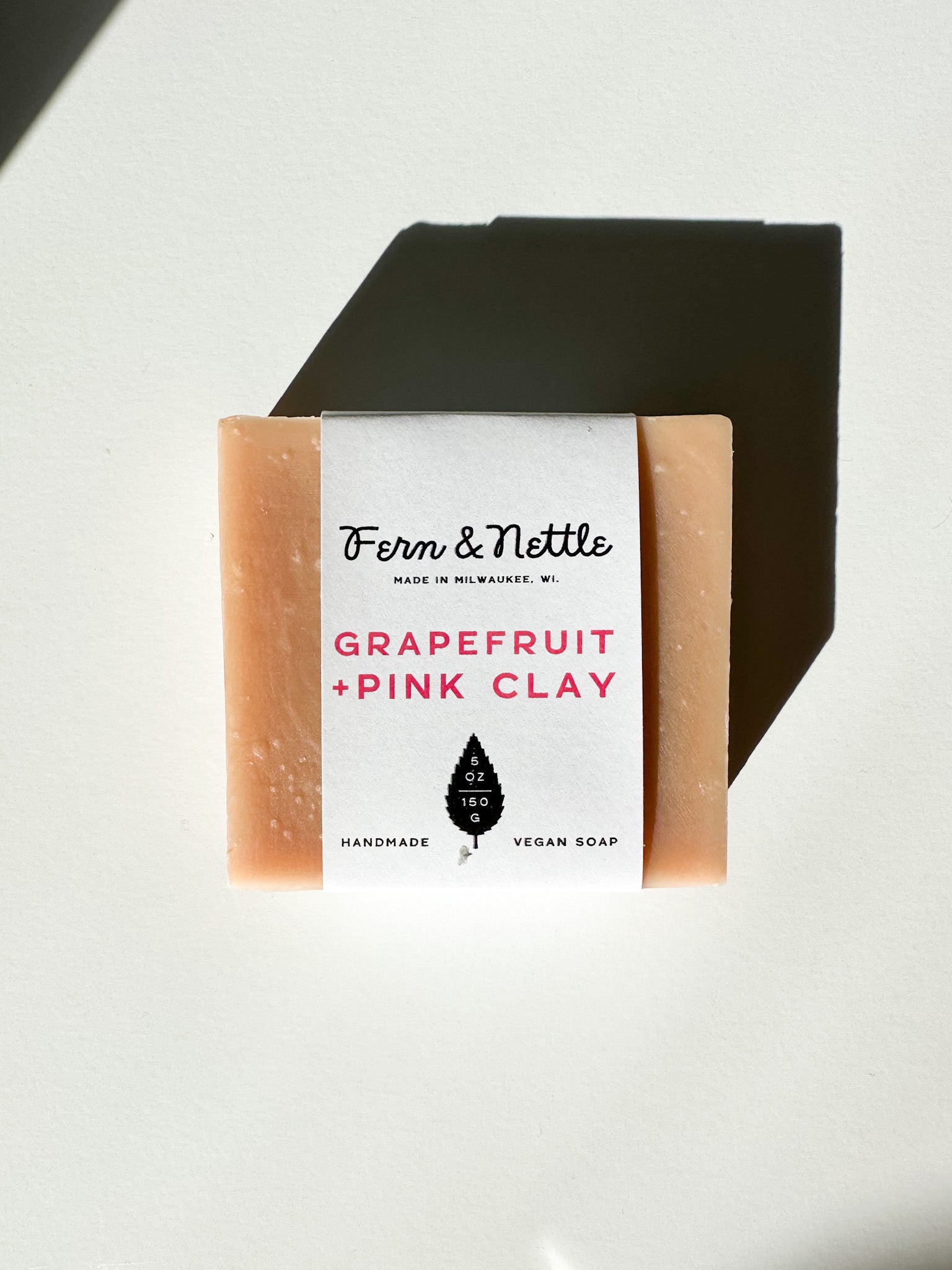 Grapefruit + Pink Clay Vegan Soap | Fern and Nettle