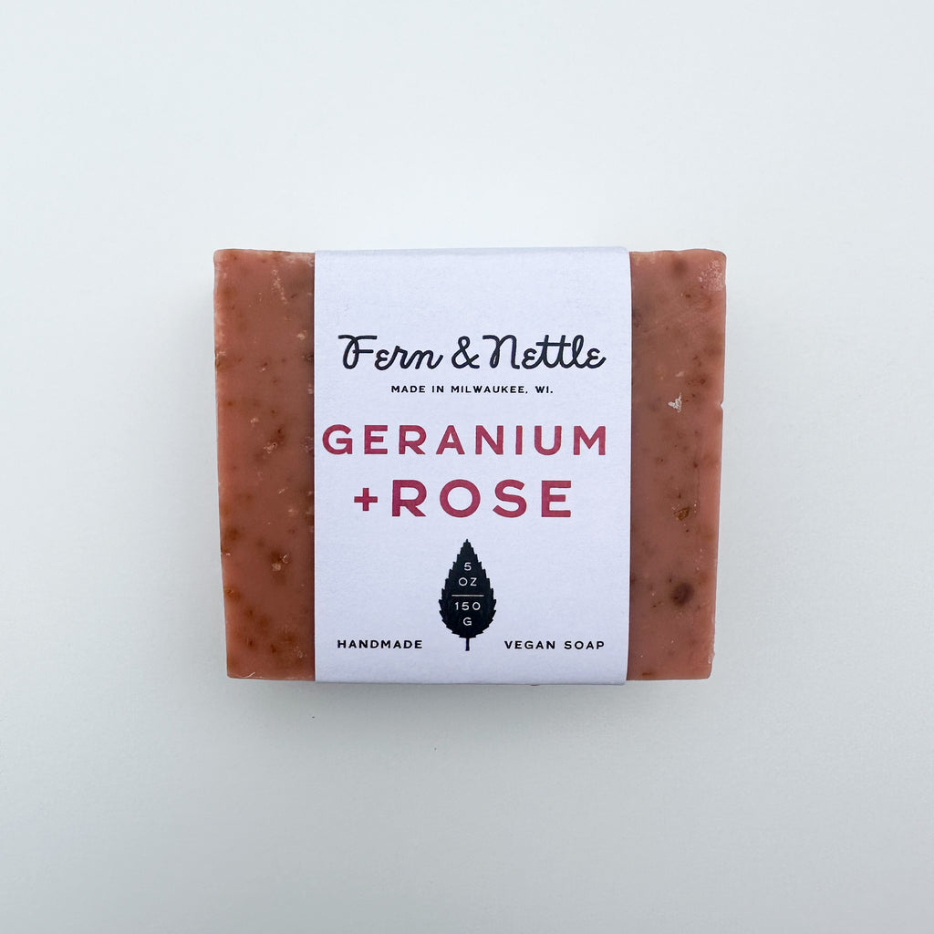 Geranium+Rose Vegan Cold-Process Soap
