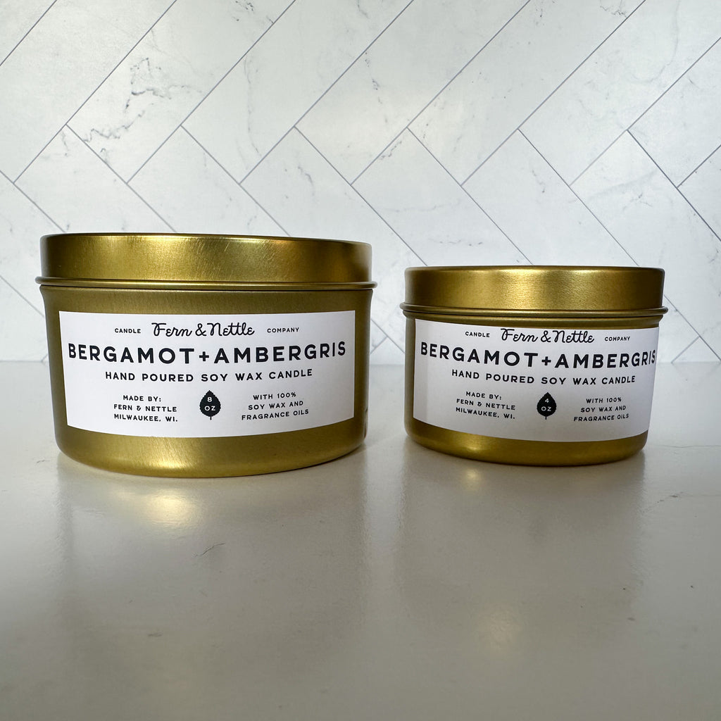 Bergamot + Ambergris Soy Wax Candle