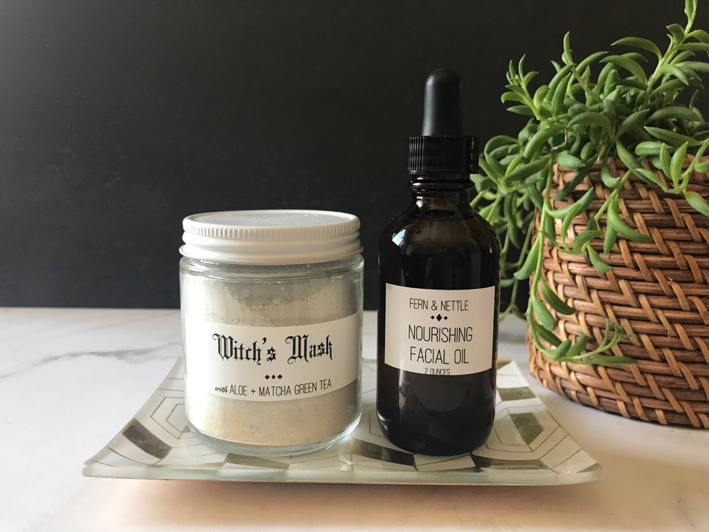 Facial Set: Nourishing Facial Oil and Witch's Mask