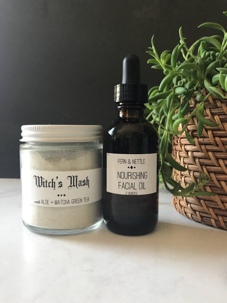 Facial Set: Nourishing Facial Oil and Witch's Mask
