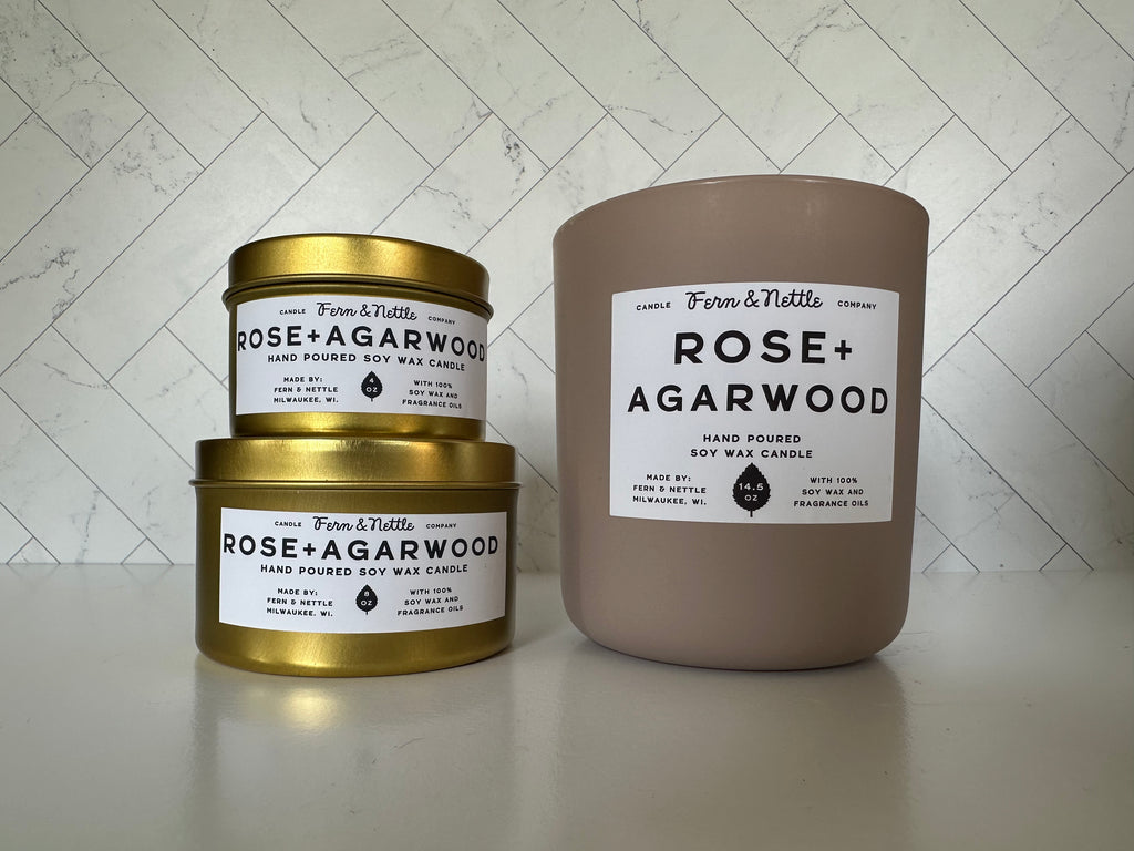 Rose+Agarwood Soy Wax Candle