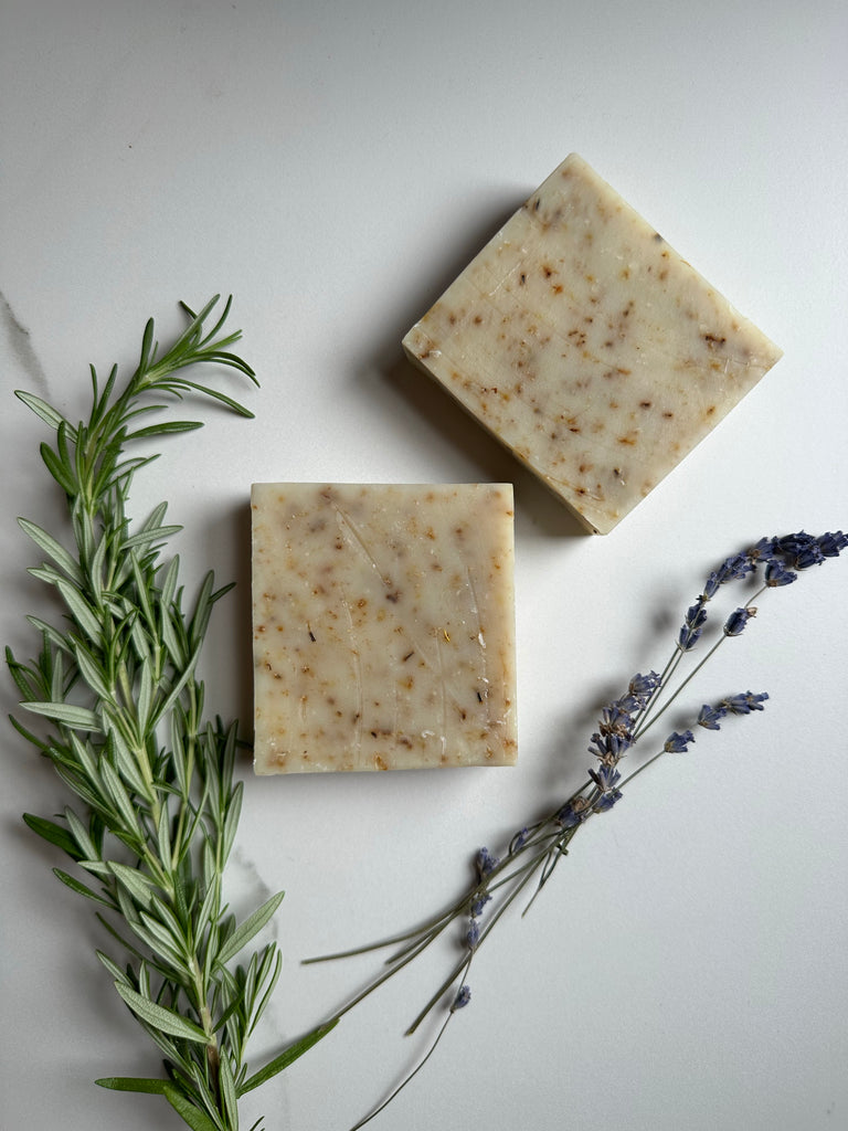 Lavender+Rosemary Unscented Herbal Soap